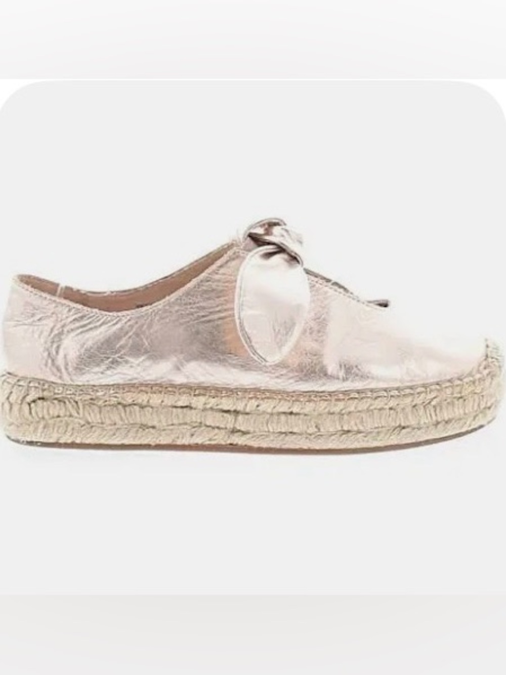 Bernardo VIOLA rose gold leather espadrilles Size 8.5